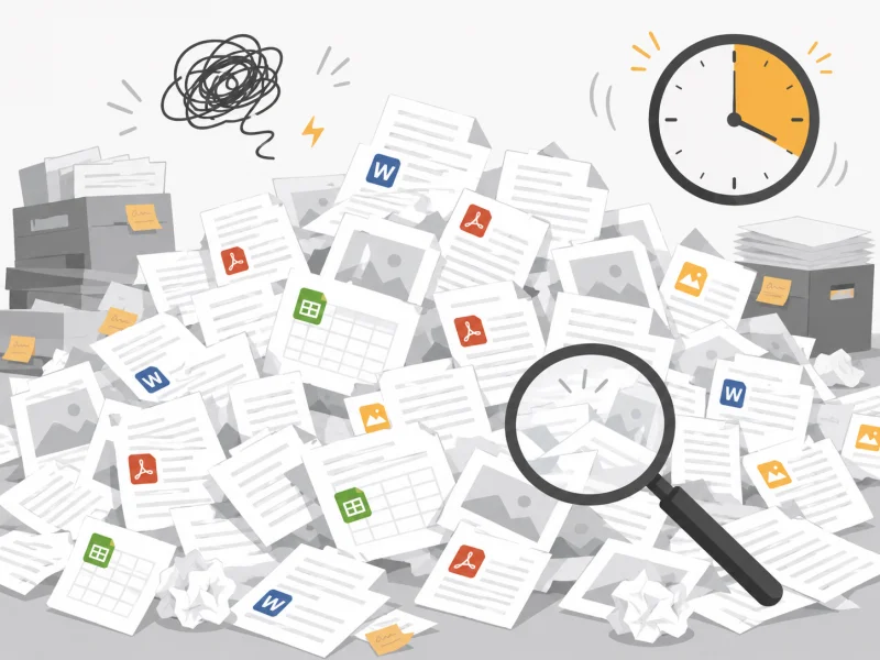 Ilustrasi masalah bisnis sebelum menggunakan AI Document Processing — Ventera AI
