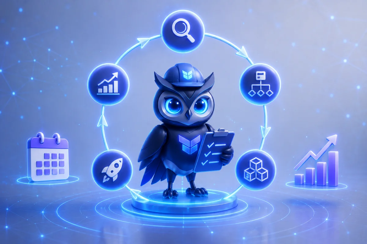 Ilustrasi layanan AI Implementation Retainer oleh Ventera AI — solusi AI automation untuk bisnis Indonesia